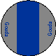 Gouda, Grijs met een blauwe streep en aan beide zijden de tekst 