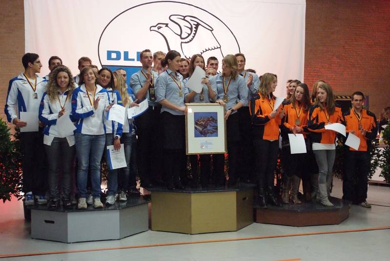 De uitreiking van de 20ste German Cup met Duitsland (1e), Italië (2e) en Nederland (3e).