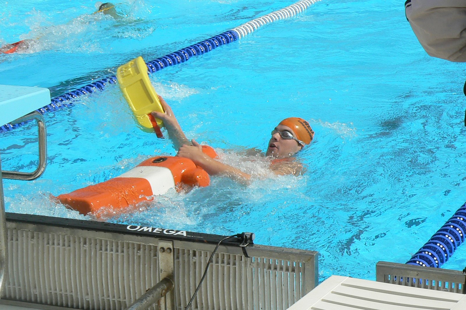 Rik tijdens de superlifesaver op de EK 2007 in Tenerife.