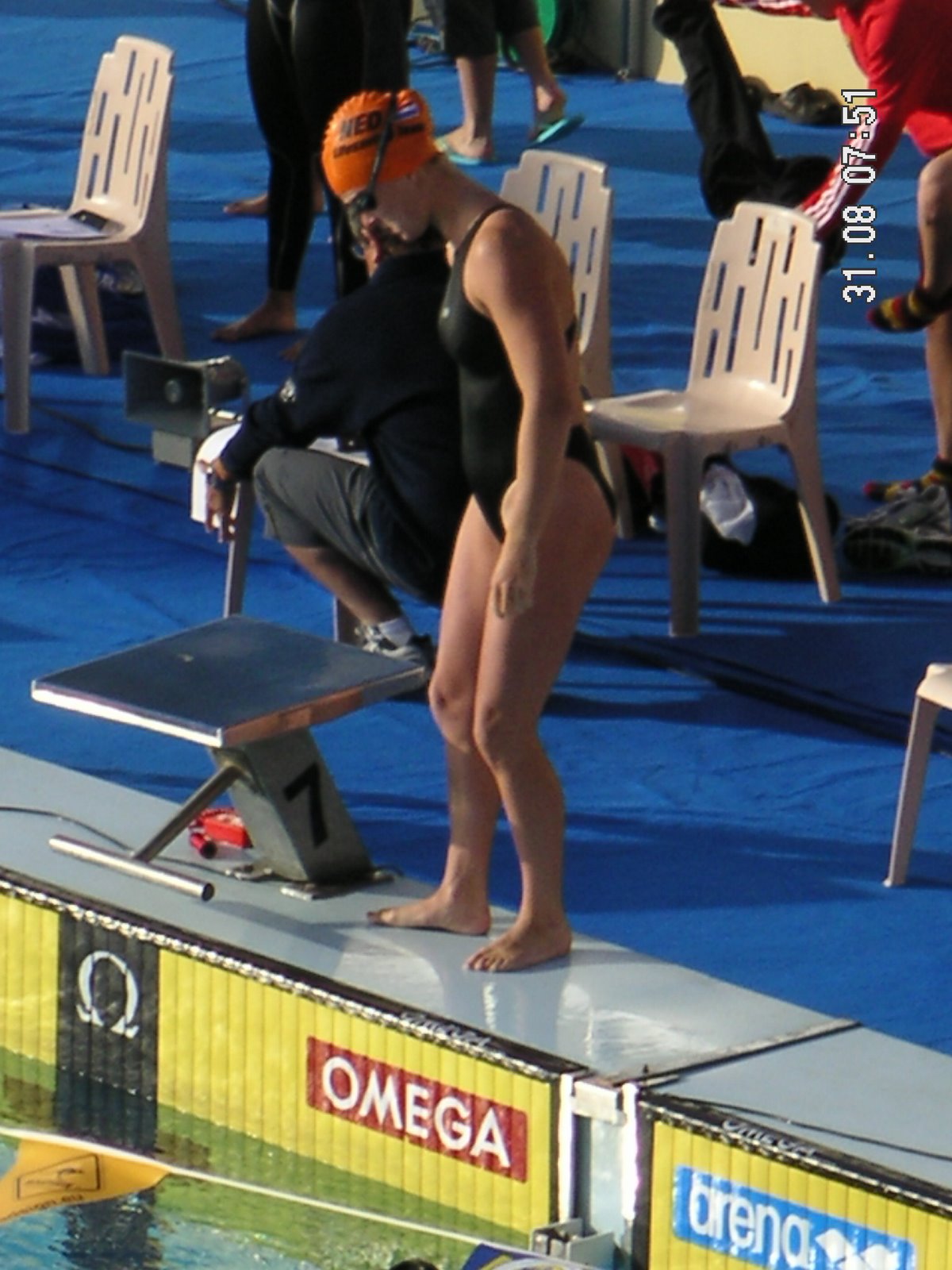 Marianka stapt de startblok op @ EJK 2007.